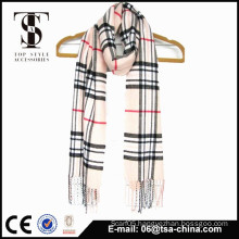 100% acrylic soft wholesale fashion men classical check scarf